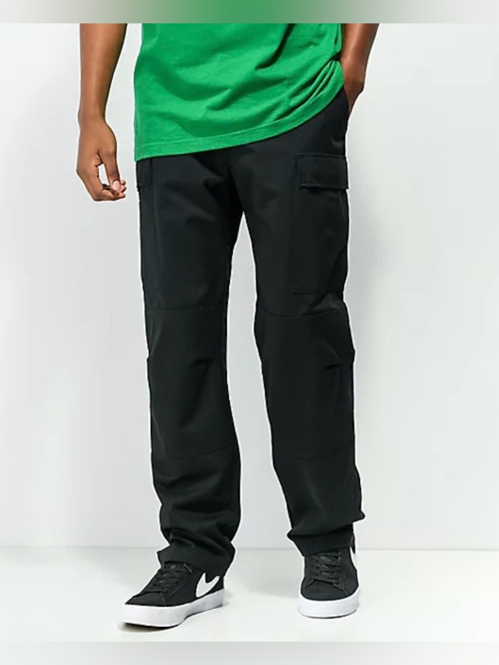 Empyre Loose Fit Black Cargo Skate Pants Black Size 28